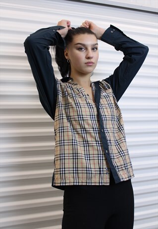 RARE BURBERRY NOVA CHECK & NAVY SHIRT