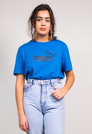 VINTAGE 90'S BLUE PUMA T-SHIRT