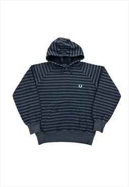 Vintage Fred Perry Striped Hoodie Jumper Pullover