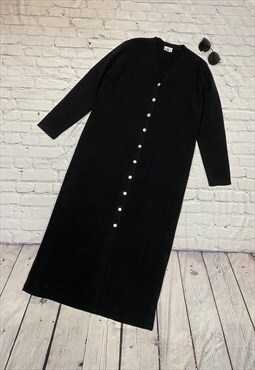 Black Button Down Jumper Dress Size 18