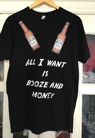 VINTAGE 2K BUDWIESER AND MONEY TSHIRT