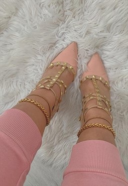 Chunky Gold Braided Rope Chain Anklet 