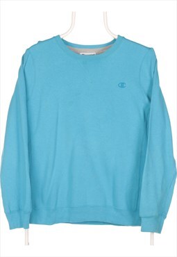 Champion - Blue Embroidered Sweatshirt  - Large