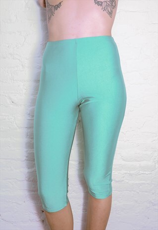 CROPPED LIGHT GREEN VINTAGE LEGGINGS