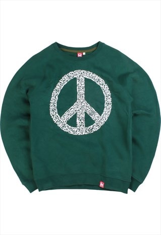 VINTAGE 90'S MIABBAS SWEATSHIRT PEACE HEAVYWEIGHT CREWNECK