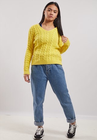 VINTAGE RALPH LAUREN KNITTED V-NECK JUMPER