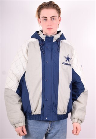 STARTER MENS VINTAGE JACKET LARGE BLUE 90'S