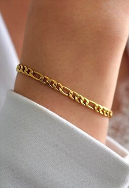 Women's 6mm Figaro Bracelet - Gold