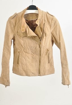 Vintage 00s suede leather biker jacket