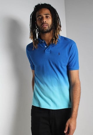VINTAGE POLO RALPH LAUREN DIP TIE DYE POLO SHIRT BLUE [RL]