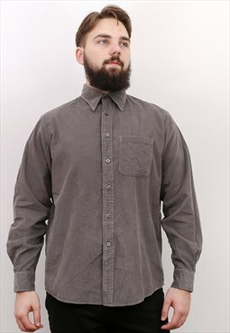 CELIO Vintage Men's M Soft Corduroy Shirt Button Up Cords