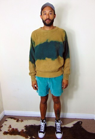 90S GRUNGE DIP DYED BLEACHED SWEATER XL
