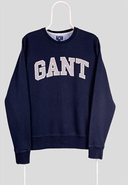 Vintage Gant Spell Out Blue Sweatshirt Medium