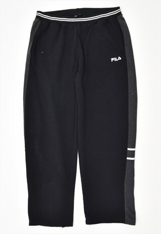 VINTAGE FILA TRACKSUIT TROUSERS BLACK