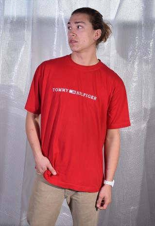 VINTAGE TOMMY HILFIGER RED TEE