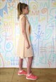REVIVAL DRESS VINTAGE 1970S POLKA DOT ORANGE WHITE 12 - 14