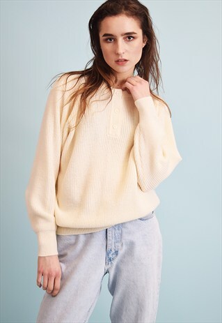 CUTE 90'S RETRO MINIMALIST KNITTED OVERSIZED JUMPER TOP