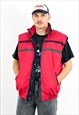 Vintage 90s gilet reversible puffy sleeveless jacket vest