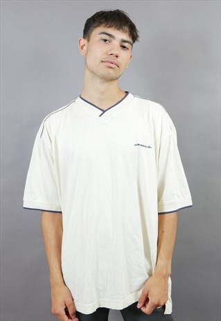 90'S CREAM UMBRO V NECK T-SHIRT
