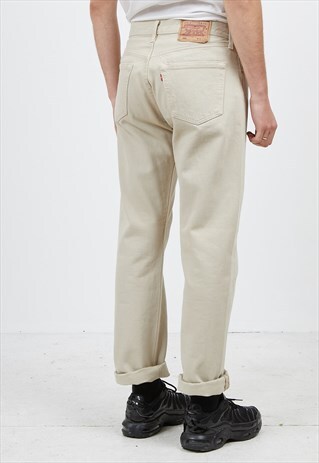 VINTAGE BEIGE LEVI'S 501 FIT DENIM JEANS