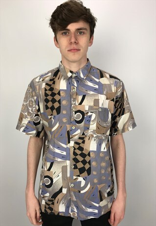 90S VINTAGE PATTERNED FESTIVAL SHIRT