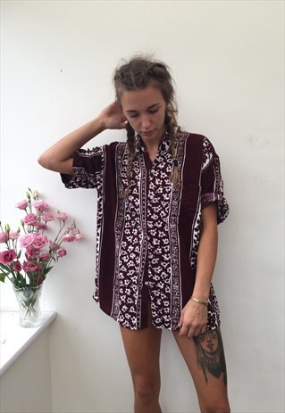 CRAZY PATTERN OVERSIZED RETRO VINTAGE UNISEX FESTIVAL SHIRT