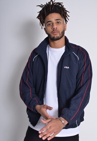 VINTAGE FILA SHELL JACKET BLUE