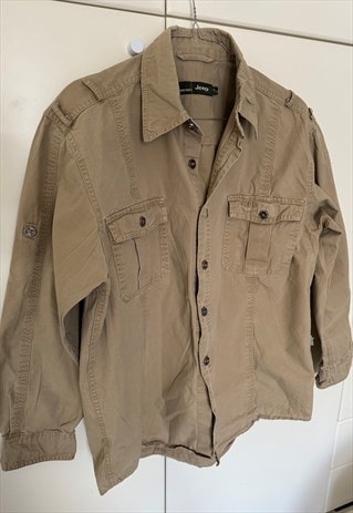 VINTAGE JEEP KHAKI HEAVY DUTY SHIRT