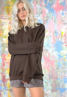 chocolate brown sweatshirt