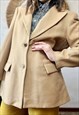 70S VINTAGE OVERSIZE CAMEL WOOL BLAZER