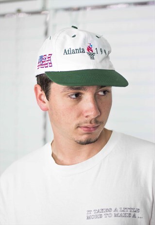 VINTAGE 1996 OLYMPICS LOGO BASEBALL CAP HAT 90S X 2.7