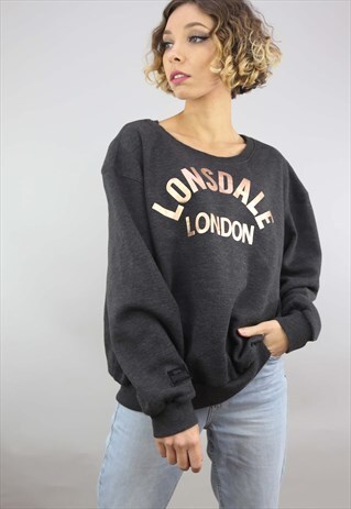 RETRO OVERSIZED LONSDALE SWEATER SWEATSHIRT