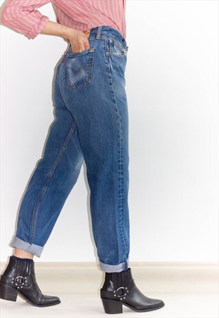 VINTAGE 90'S DISTRESSED 501 HIGH WAIST LEVI'S MOM JEANS