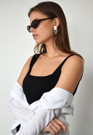 WHITE AND BLUE FESTIVAL EARRINGS