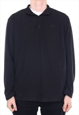 Starter - Black Embroidered Quarter Zip Fleece - XLarge