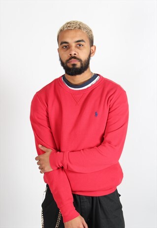 VINTAGE POLO RALPH LAUREN SWEATSHIRT RED