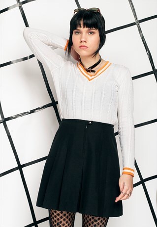 90S VINTAGE CROP KNIT JUMPER