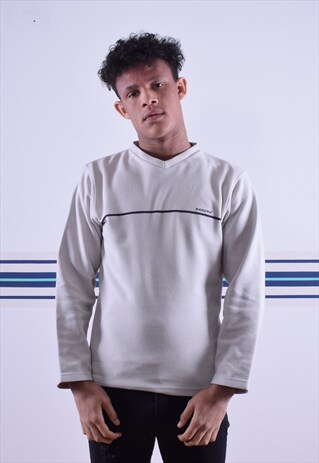 OFF WHITE KICKERS EMBROIDERED V NECK SWEATSHIRT