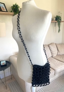 Y2K Black Beaded Bag