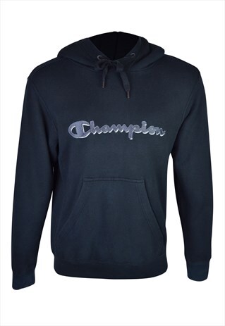 90S BLACK HOODIE WITH EMBROIDERED LOGO