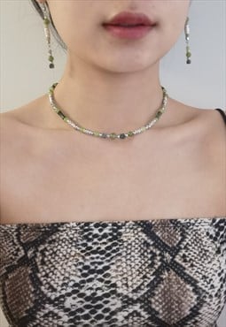 Ancient Moss Beaded necklace