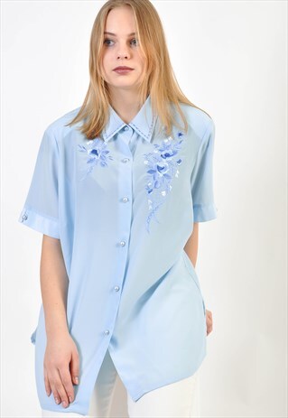 VINTAGE 80'S SHIRT IN BLUE