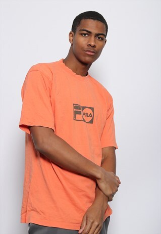 VINTAGE FILA BIG LOGO T-SHIRT ORANGE