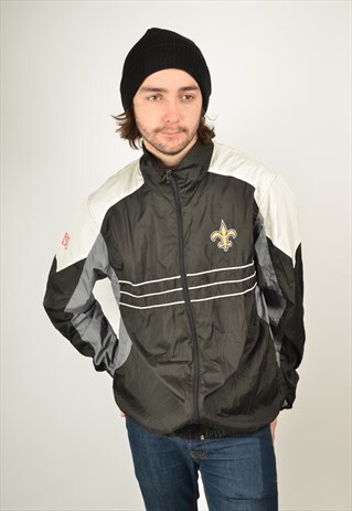 VINTAGE NEW ORLEANS SAINTS NFL WINDBREAKER JACKET