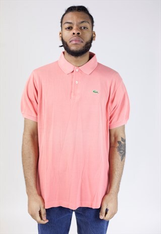 VINTAGE LACOSTE SALMON PINK POLO SHIRT