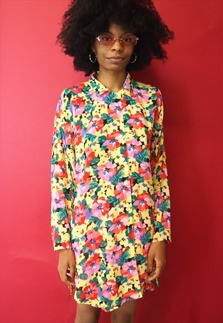 VINTAGE MULTI FLORAL BLOUSE
