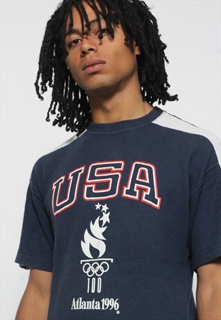 VINTAGE CHAMPION USA OLYMPICS 1996 TEXTURED T-SHIRT
