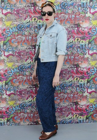 VINTAGE 90S PATTERNED BOHO PANTS. FESTIVAL TROUSERS. YOGA