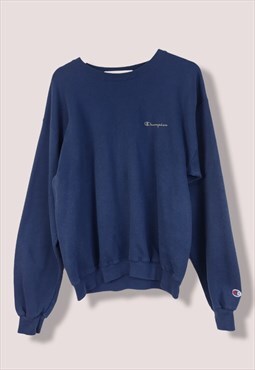 Vintage Champion Sweatshirt Classic in Blue L