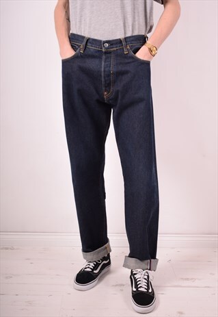 PUMA MENS VINTAGE JEANS W34 L33 BLUE 90S